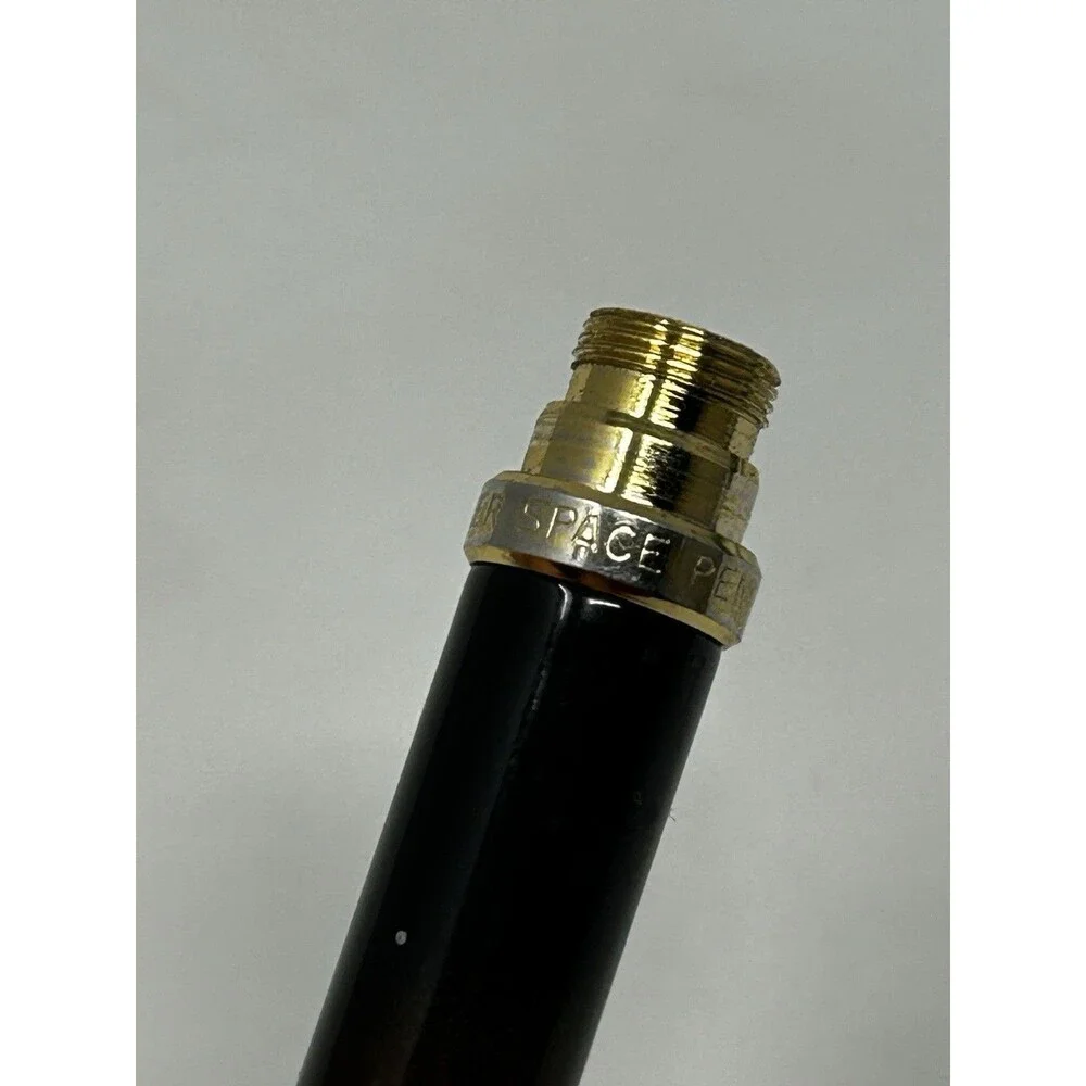 Vintage Fisher Space Pen Black Lacquer Gold Trim Ballpoint Pen PR4F USA Working
